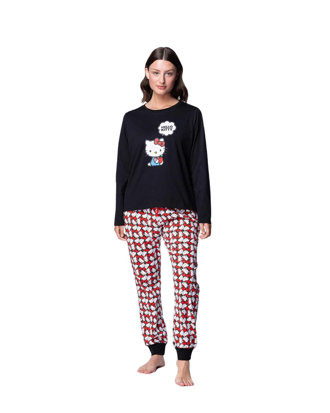 PIJAMA TOP MUJER NEGRO