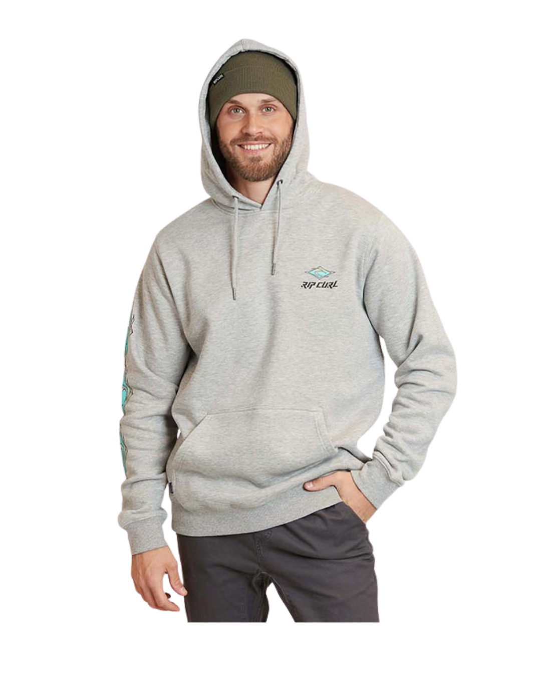 POLERON CANGURO 6O174 RIP CURL GRIS